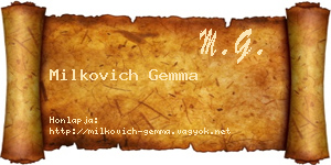 Milkovich Gemma névjegykártya
